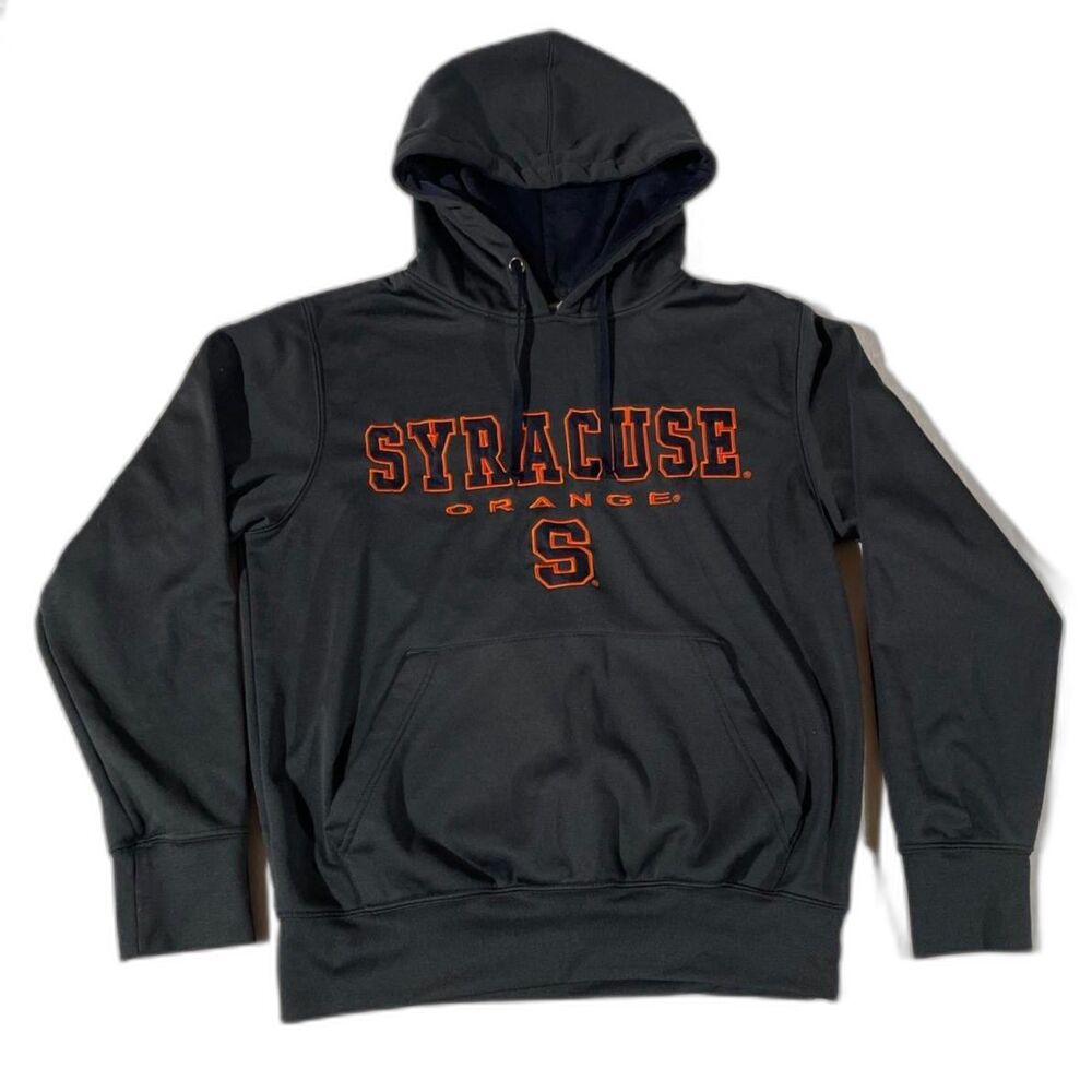 Syracuse Orange Colosseum Navy Hoodie Size M Embroidered Fleece Lined College SU